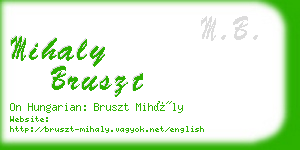 mihaly bruszt business card